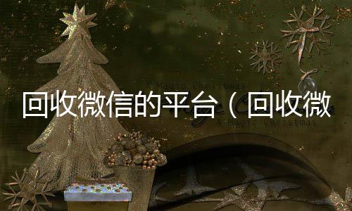 回收微信的平台（个人回收vx秒结回收微信平台秒结24小时在线）